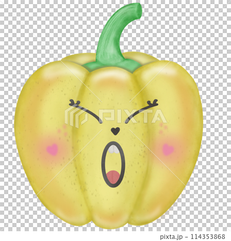 Vegetable characters cartoon with eyes. Cute funny characters. Cartoon style. Hand drawn colored illustration. All elements are isolated. Vegetable characters cartoon with eyes. Cute funny characters. Cartoon style. Hand drawn colored illustration. All elements are isolated. 114353868