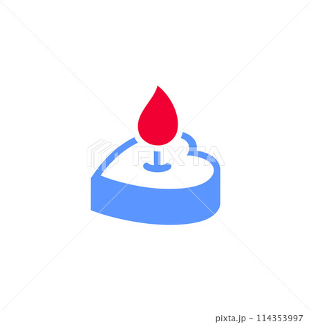 candle icon or Valentines day symbol 114353997
