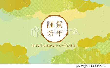 和風　和柄素材パターンセット 114354365