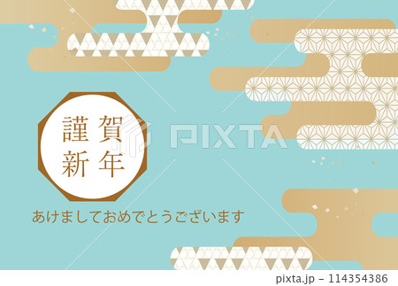 和風　和柄素材パターンセット 114354386