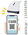 バーコードリーダーでスマホのバーコードを読み取る 114354705