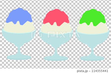 Illustration of shaved ice Illustration of shaved ice 114355441