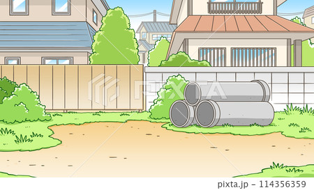 空き地の背景 114356359