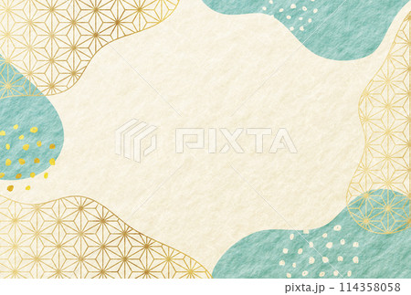  暑中見舞い お中元 夏の和 モダン 和紙の背景 ハガキ のイラスト素材 [114358058] - PIXTA 