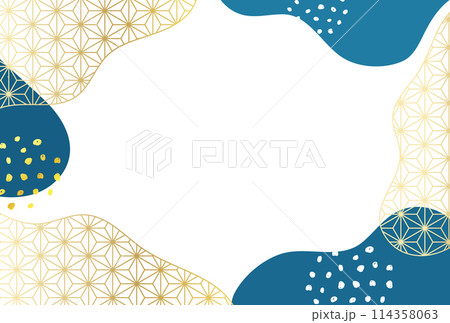  暑中見舞い お中元 夏の和 モダン 背景 ハガキ のイラスト素材 [114358063] - PIXTA Bildidee 