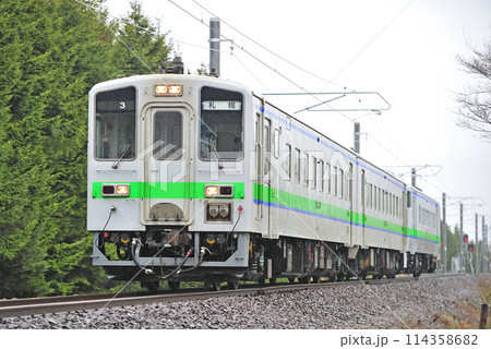 札沼線　石狩太美ーあいの里公園　JR北海道　キハ141-3+キハ142-3+キハ40-334 114358682