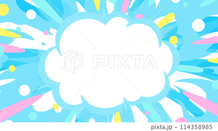 アメコミ風の夏の背景_16:9 114358985