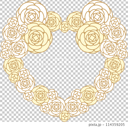 Rose heart wreath cream white Rose heart wreath cream white 114359205