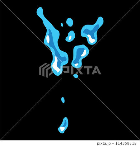 A sprite sheet, a water trap, a splash for a game or a cartoon 114359518