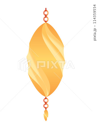 Asian cartoon lanterns, icon. Chinese festival lantern, traditional decoration for asian. Chinatown and Chinatown festival paper lantern element. Vector illustration on white background 114359554
