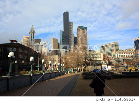 Skyline of a Seattle, Washington, United States Skyline of a Seattle, Washington, United States 114359617