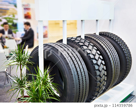 Wheelbarrow tire truck in store 114359786