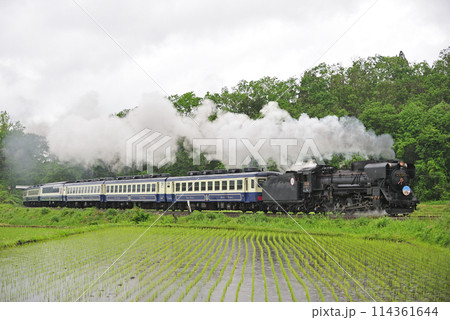 磐越西線　山都ー喜多方　JR東日本　D51-498（高崎）+12系（新津）　D51ばんえつ物語 114361644