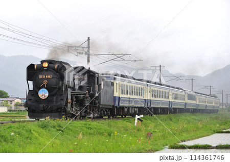 磐越西線　会津若松ー堂島　JR東日本　D51-498（高崎）+12系（新津）　D51ばんえつ物語 114361746