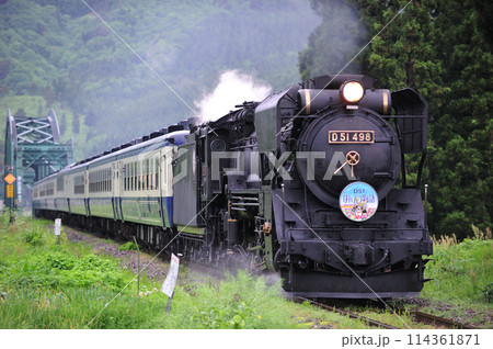 磐越西線 野沢ー上野尻 JR東日本 D51-498(高崎)+12系(新津) D51ばんえつ物語 磐越西線 野沢ー上野尻 JR東日本 D51-498(高崎)+12系(新津) D51ばんえつ物語 114361871
