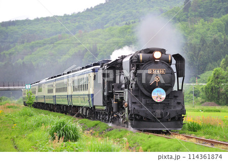 磐越西線 野沢ー上野尻 JR東日本 D51-498(高崎)+12系(新津) D51ばんえつ物語 磐越西線 野沢ー上野尻 JR東日本 D51-498(高崎)+12系(新津) D51ばんえつ物語 114361874
