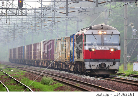 千歳線　北広島ー上野幌　JR貨物　DF200-51（鷲別） 114362161