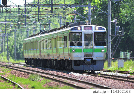 千歳線　北広島ー上野幌　JR北海道　721系　F-3222編成（札幌）　エアポート 114362168