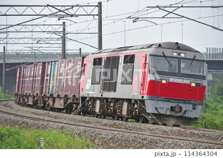 函館本線　豊幌ー江別　JR貨物　DF200-121（鷲別） 114364304