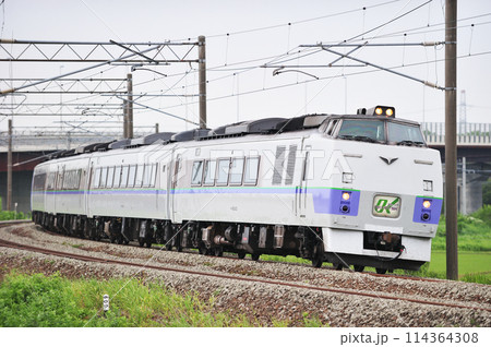 函館本線 豊幌ー江別 JR北海道 キハ183系 キハ183-213(苗穂) オホーツク 函館本線 豊幌ー江別 JR北海道 キハ183系 キハ183-213(苗穂) オホーツク 114364308