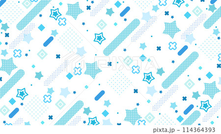 レトロポップな星のパターン背景 114364393