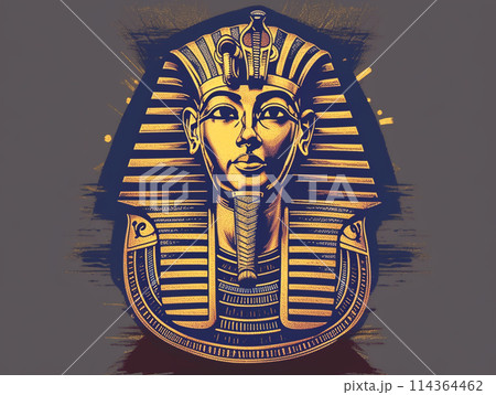 ツタンカーメン風　イラスト 114364462