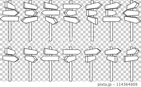 各種形狀的路標標誌的向量插圖集 各種形狀的路標標誌的向量插圖集 114364809