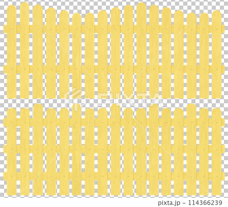 Set of yellow wooden fences Set of yellow wooden fences 114366239