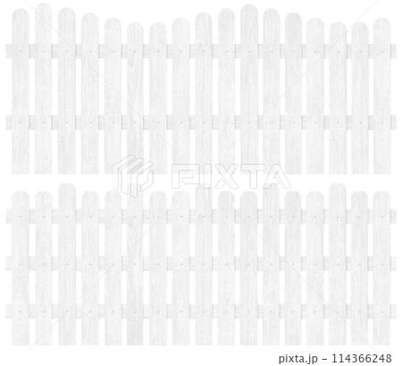 白い木の柵のセット 白い木の柵のセット 114366248
