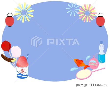 夏祭りフレーム 夏祭りフレーム 114366259