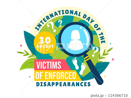 International Day of the Victims of Enforced Disappearances Vector Illustration on August 30 with Missing Person or Lost People in Flat Background 114366710