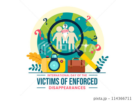 International Day of the Victims of Enforced Disappearances Vector Illustration on August 30 with Missing Person or Lost People in Flat Background International Day of the Victims of Enforced Disappearances Vector Illustration on August 30 with Missing Person or Lost People in Flat Background 114366711