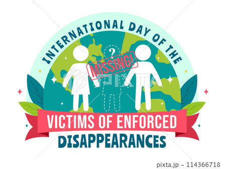 International Day of the Victims of Enforced Disappearances Vector Illustration on August 30 with Missing Person or Lost People in Flat Background 114366718