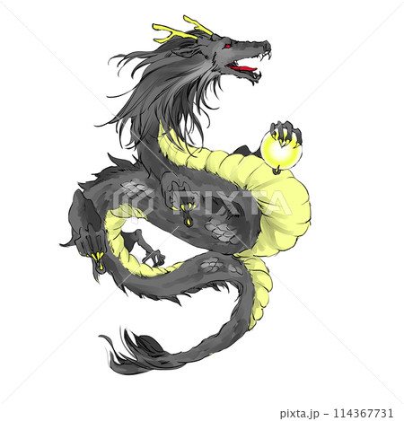 龍玉を持つ黒龍 114367731
