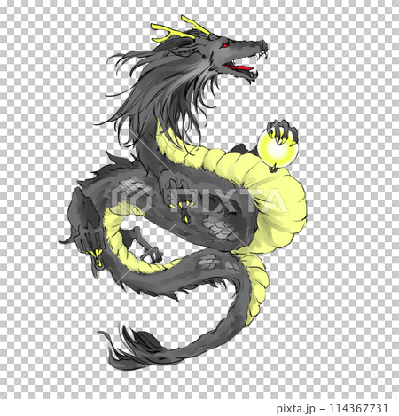 龍玉を持つ黒龍 114367731