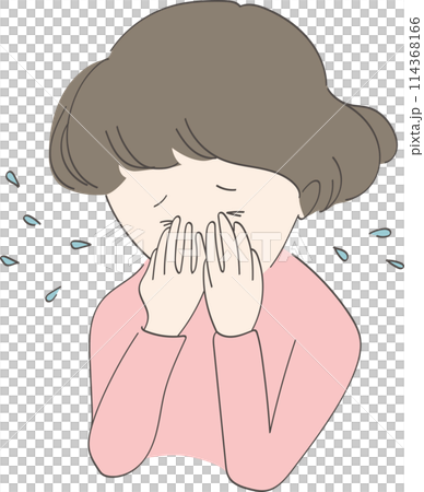 泣いている女性のイラスト 114368166