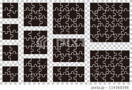 Vector illustration set of blank jigsaw puzzles 114368398