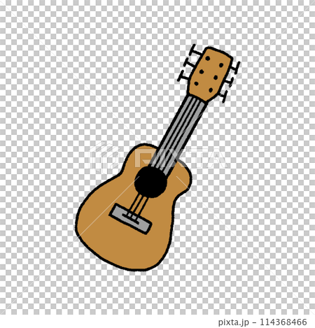 Simple hand-drawn illustration of an acoustic guitar Simple hand-drawn illustration of an acoustic guitar 114368466
