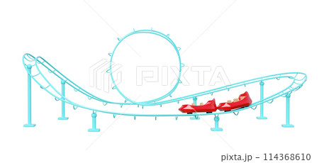 roller coaster for theme park. 3d render illustration 114368610