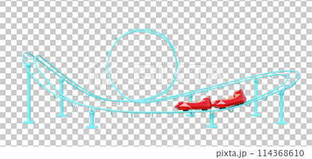 roller coaster for theme park. 3d render illustration 114368610