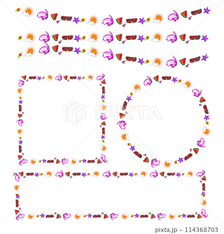 The summer border line for holiday or travel concept The summer border line for holiday or travel concept 114368703