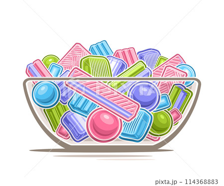Vector Bubble Gum Bowl Vector Bubble Gum Bowl 114368883