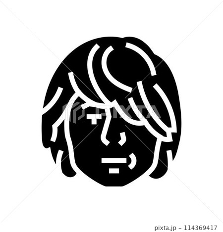male emo avatar glyph icon vector illustration male emo avatar glyph icon vector illustration 114369417