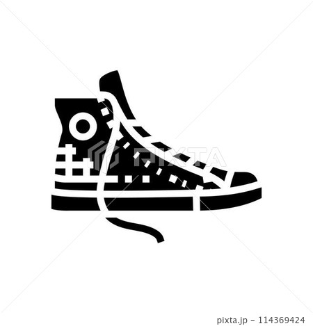 shoes emo glyph icon vector illustration shoes emo glyph icon vector illustration 114369424
