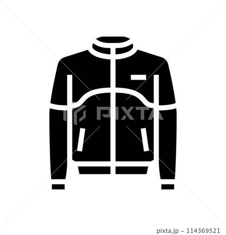 track jacket clothing glyph icon vector illustration track jacket clothing glyph icon vector illustration 114369521
