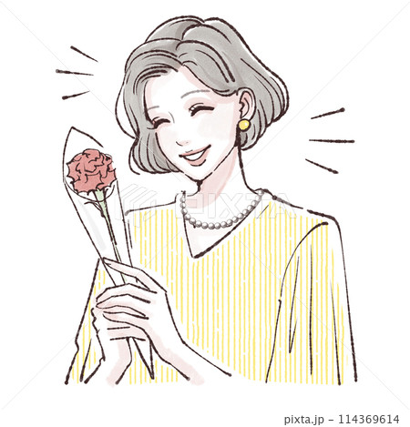 母の日/カーネーション/お母さん/母/義母/プレゼント/花/花束母さんいつもありがとう/イラスト素材 母の日/カーネーション/お母さん/母/義母/プレゼント/花/花束母さんいつもありがとう/イラスト素材 114369614