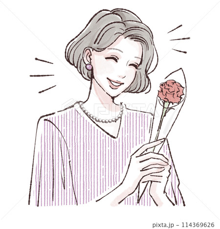 母の日/カーネーション/お母さん/母/義母/プレゼント/花/花束母さんいつもありがとう/イラスト素材 母の日/カーネーション/お母さん/母/義母/プレゼント/花/花束母さんいつもありがとう/イラスト素材 114369626