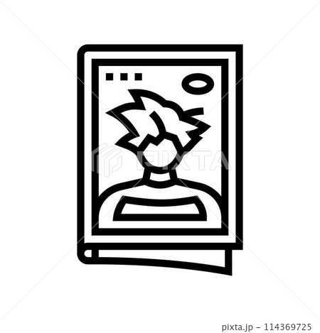 manga kawaii line icon vector illustration manga kawaii line icon vector illustration 114369725