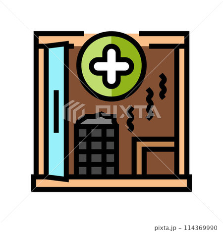 health benefits sauna color icon vector illustration 114369990