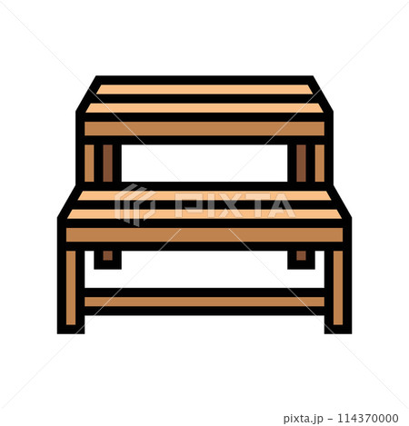 bench sauna color icon vector illustration bench sauna color icon vector illustration 114370000